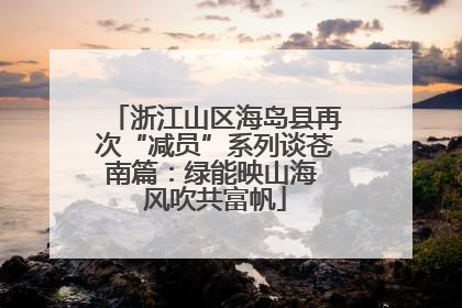 浙江山区海岛县再次“减员”系列谈苍南篇：绿能映山海 风吹共富帆