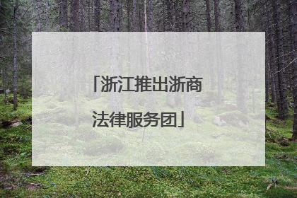 浙江推出浙商法律服务团