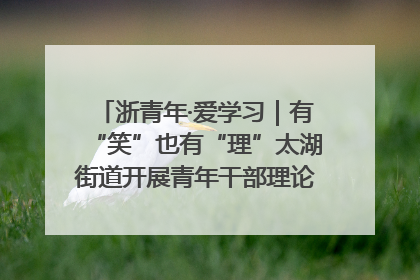 浙青年·爱学习｜有“笑”也有“理”太湖街道开展青年干部理论宣讲“开放麦”