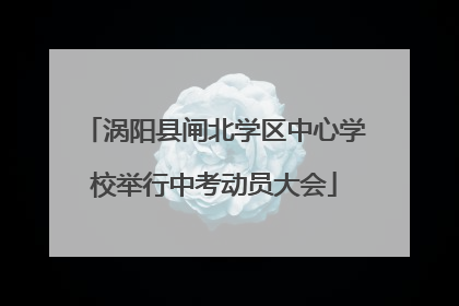 涡阳县闸北学区中心学校举行中考动员大会