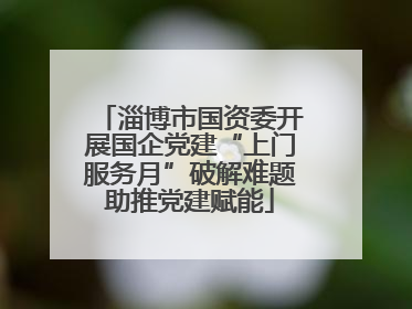 淄博市国资委开展国企党建“上门服务月”破解难题助推党建赋能