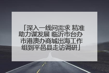 深入一线问需求 精准助力谋发展 临沂市台办 市港澳办商城出海工作组到平邑县走访调研
