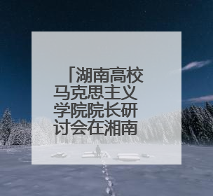 湖南高校马克思主义学院院长研讨会在湘南学院召开