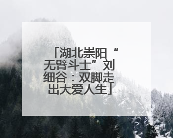 湖北崇阳“无臂斗士”刘细谷：双脚走出大爱人生