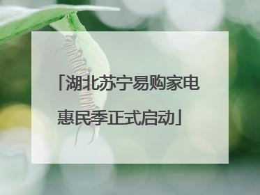湖北苏宁易购家电惠民季正式启动