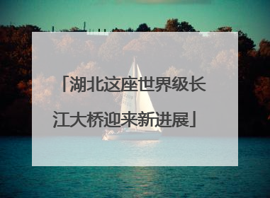 湖北这座世界级长江大桥迎来新进展
