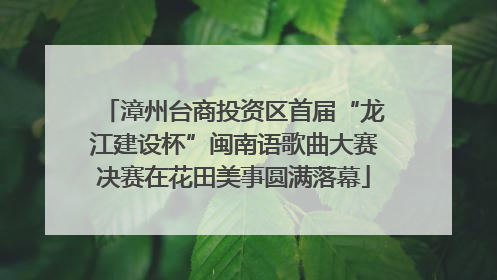 漳州台商投资区首届“龙江建设杯”闽南语歌曲大赛决赛在花田美事圆满落幕