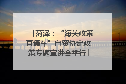 菏泽：“海关政策直通车”自贸协定政策专题宣讲会举行