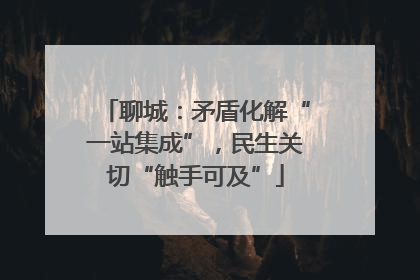 聊城：矛盾化解“一站集成”，民生关切“触手可及”