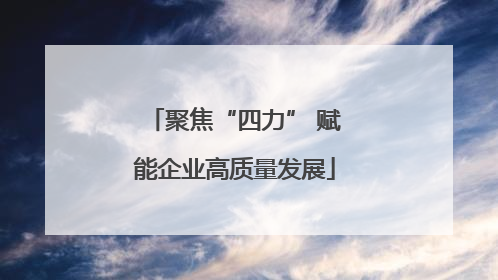 聚焦“四力” 赋能企业高质量发展