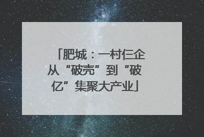 肥城：一村仨企从“破壳”到“破亿”集聚大产业