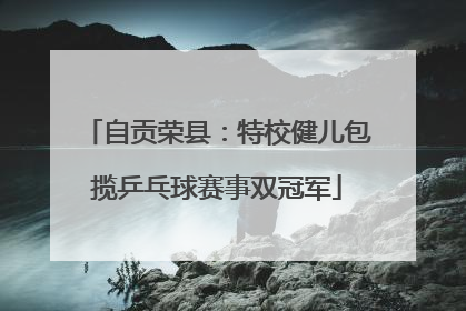 自贡荣县：特校健儿包揽乒乓球赛事双冠军
