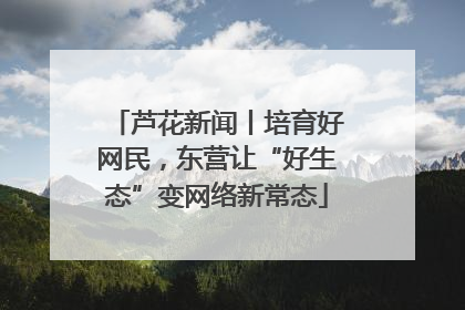 芦花新闻丨培育好网民，东营让“好生态”变网络新常态
