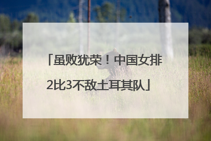 虽败犹荣！中国女排2比3不敌土耳其队