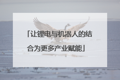 让锂电与机器人的结合为更多产业赋能