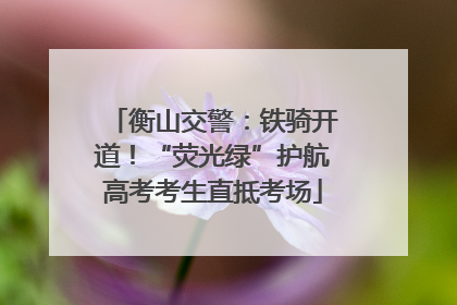 衡山交警：铁骑开道！“荧光绿”护航高考考生直抵考场