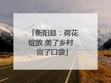 衡阳县：荷花绽放 美了乡村 富了口袋