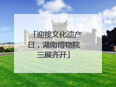 迎接文化遗产日，湖南博物院三展齐开