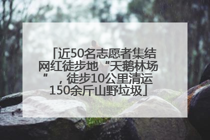 近50名志愿者集结网红徒步地“天鹅林场”，徒步10公里清运150余斤山野垃圾