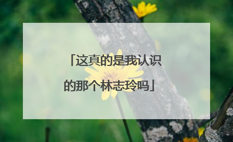 这真的是我认识的那个林志玲吗