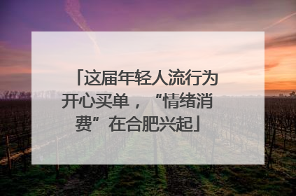 这届年轻人流行为开心买单，“情绪消费”在合肥兴起