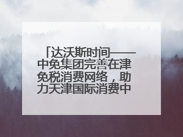 达沃斯时间——中免集团完善在津免税消费网络，助力天津国际消费中心城市建设提质