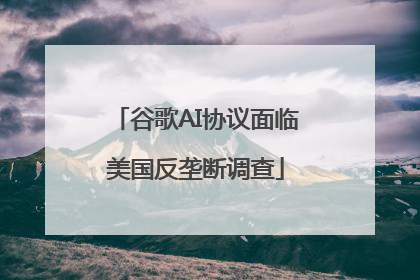谷歌AI协议面临美国反垄断调查
