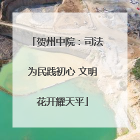 贺州中院：司法为民践初心 文明花开耀天平