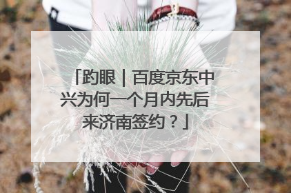 趵眼｜百度京东中兴为何一个月内先后来济南签约？