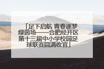 足下启航 青春逐梦绿茵场——合肥经开区第十三届中小学校园足球联赛圆满收官