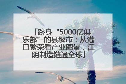跻身“5000亿俱乐部”的县级市：从港口繁荣看产业图景，江阴制造链通全球