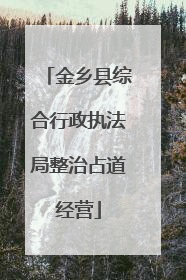 金乡县综合行政执法局整治占道经营