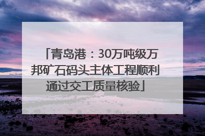 青岛港：30万吨级万邦矿石码头主体工程顺利通过交工质量核验