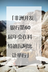 非洲开发银行第60届年会在科特迪瓦阿比让举行