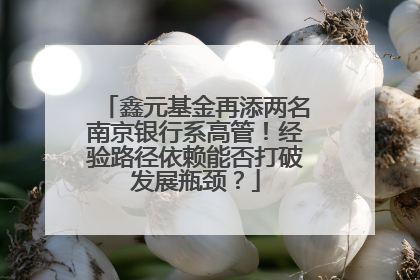 鑫元基金再添两名南京银行系高管！经验路径依赖能否打破发展瓶颈？