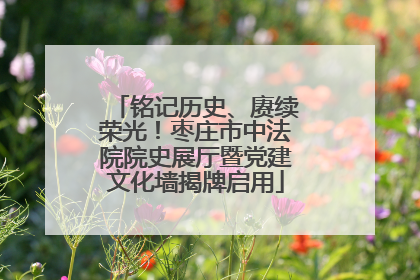 铭记历史、赓续荣光！枣庄市中法院院史展厅暨党建文化墙揭牌启用