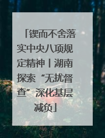 锲而不舍落实中央八项规定精神丨湖南探索“无扰督查”深化基层减负
