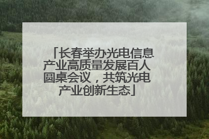 长春举办光电信息产业高质量发展百人圆桌会议，共筑光电产业创新生态