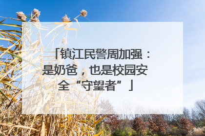 镇江民警周加强：是奶爸，也是校园安全“守望者”