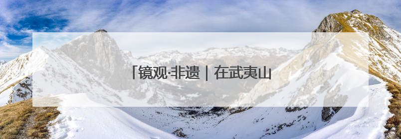 镜观·非遗｜在武夷山，这片叶子创造了传奇