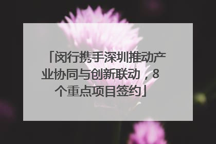 闵行携手深圳推动产业协同与创新联动，8个重点项目签约