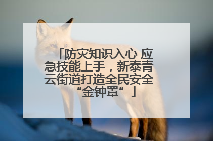 防灾知识入心 应急技能上手，新泰青云街道打造全民安全“金钟罩”