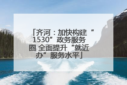 齐河：加快构建“1530”政务服务圈 全面提升“就近办”服务水平