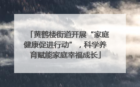 黄鹤楼街道开展“家庭健康促进行动”，科学养育赋能家庭幸福成长