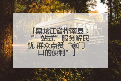 黑龙江省桦南县：“一站式”服务解民忧 群众点赞“家门口的便利”