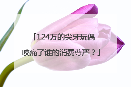 124万的尖牙玩偶 咬痛了谁的消费尊严？