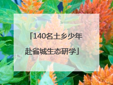 140名土乡少年赴省城生态研学