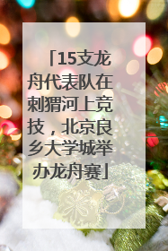 15支龙舟代表队在刺猬河上竞技，北京良乡大学城举办龙舟赛