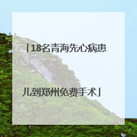 18名青海先心病患儿到郑州免费手术