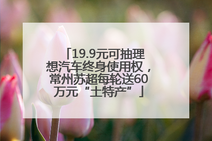 19.9元可抽理想汽车终身使用权，常州苏超每轮送60万元“土特产”